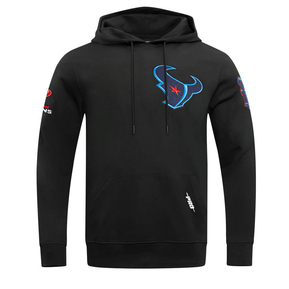 NFL HOUSTON TEXANS CLASSIC CHENILLE CHANDAIL À CAPUCHON EN MAILLE DOUBLE POUR HOMME (NOIR)