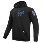 NFL HOUSTON TEXANS CLASSIC CHENILLE CHANDAIL À CAPUCHON EN MAILLE DOUBLE POUR HOMME (NOIR)