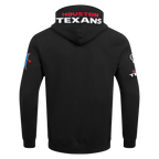 NFL HOUSTON TEXANS CLASSIC CHENILLE CHANDAIL À CAPUCHON EN MAILLE DOUBLE POUR HOMME (NOIR)