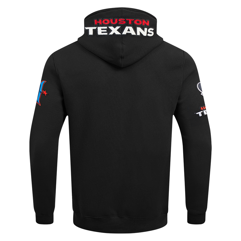 NFL HOUSTON TEXANS CLASSIC CHENILLE CHANDAIL À CAPUCHON EN MAILLE DOUBLE POUR HOMME (NOIR)