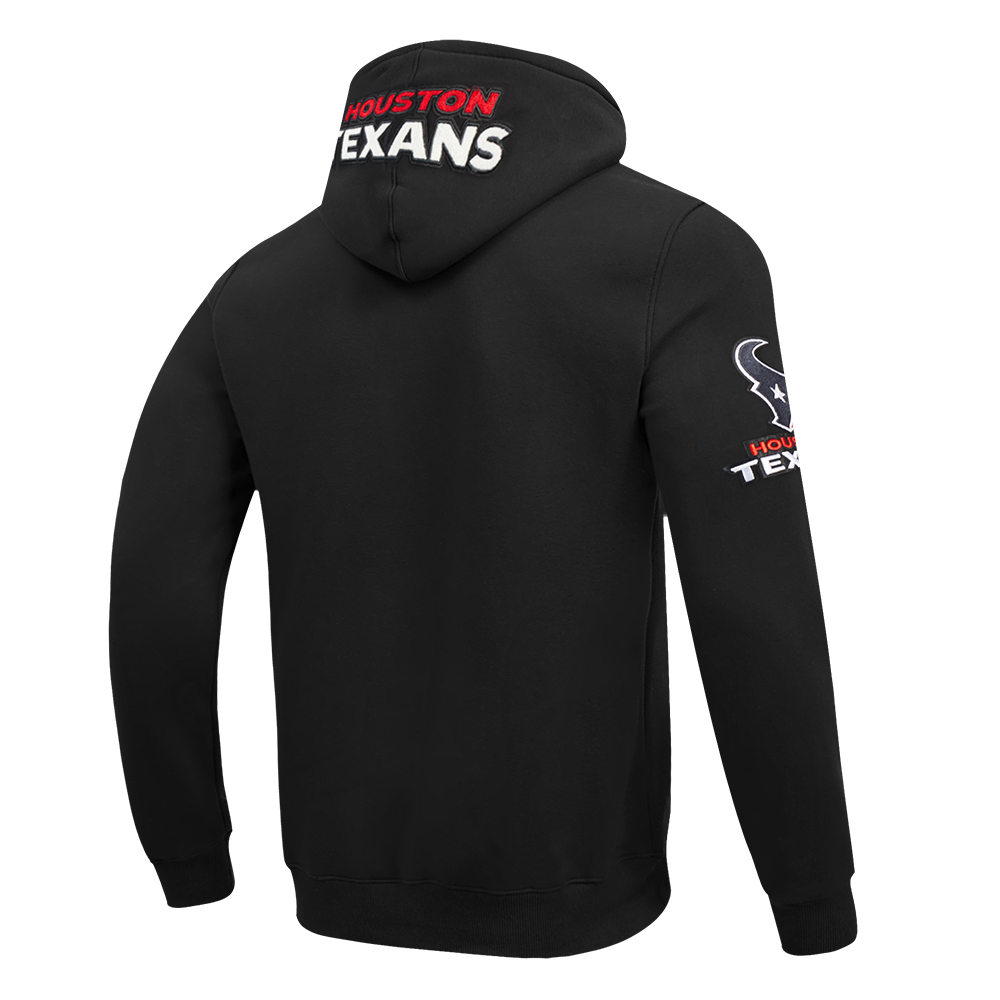 NFL HOUSTON TEXANS CLASSIC CHENILLE CHANDAIL À CAPUCHON EN MAILLE DOUBLE POUR HOMME (NOIR)