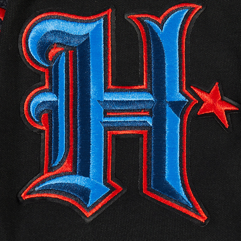 NFL HOUSTON TEXANS CLASSIC CHENILLE CHANDAIL À CAPUCHON EN MAILLE DOUBLE POUR HOMME (NOIR)