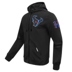 NFL HOUSTON TEXANS CLASSIC CHENILLE CHANDAIL À CAPUCHON EN MAILLE DOUBLE À GLISSIÈRE POUR HOMME (NOIR)