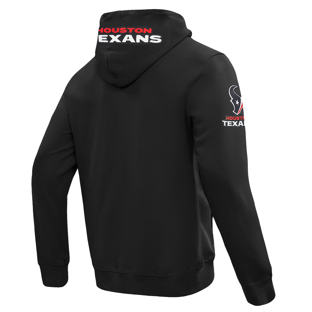 NFL HOUSTON TEXANS CLASSIC CHENILLE CHANDAIL À CAPUCHON EN MAILLE DOUBLE À GLISSIÈRE POUR HOMME (NOIR)