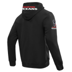 NFL HOUSTON TEXANS CLASSIC CHENILLE CHANDAIL À CAPUCHON EN MAILLE DOUBLE À GLISSIÈRE POUR HOMME (NOIR)