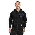 NFL HOUSTON TEXANS CLASSIC CHENILLE CHANDAIL À CAPUCHON EN MAILLE DOUBLE À GLISSIÈRE POUR HOMME (NOIR)
