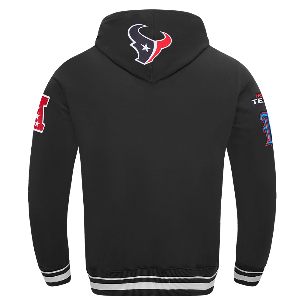 NFL HOUSTON TEXANS MASH UP CHANDAIL À CAPUCHON EN MOLLETON CÔTELÉ CLASSIQUE POUR HOMME (NOIR)