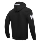 NFL HOUSTON TEXANS CLASSIC OLD ENGLISH MEN'S FLEECE PULLOVER HOODIE (BLACK)