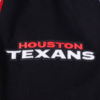 NFL HOUSTON TEXANS CLASSIC OLD ENGLISH MEN'S FLEECE PULLOVER HOODIE (BLACK)