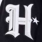 NFL HOUSTON TEXANS CLASSIC OLD ENGLISH MEN'S FLEECE PULLOVER HOODIE (BLACK)