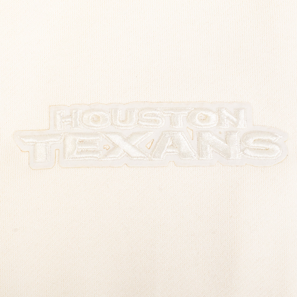 NFL HOUSTON TEXANS NEUTRAL CHANDAIL À CAPUCHON EN MOLLETON À ÉPAULES TOMBANTES POUR HOMME (COQUILLE D'ŒUF)