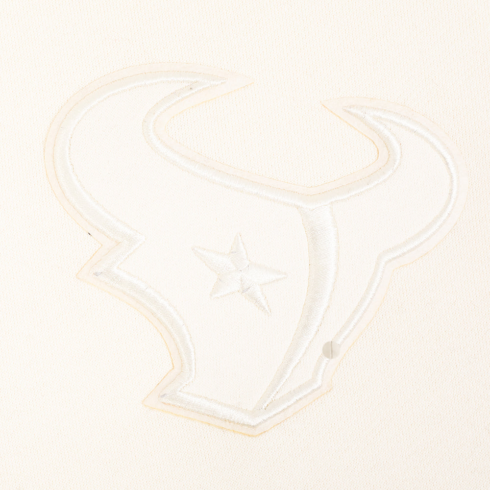 NFL HOUSTON TEXANS NEUTRAL CHANDAIL À CAPUCHON EN MOLLETON À ÉPAULES TOMBANTES POUR HOMME (COQUILLE D'ŒUF)