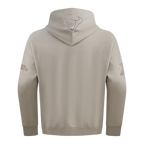 NFL HOUSTON TEXANS NEUTRAL MEN'S DROP SHOULDER FLEECE PULLOVER HOODIE (TAUPE)