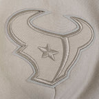 NFL HOUSTON TEXANS NEUTRAL MEN'S DROP SHOULDER FLEECE PULLOVER HOODIE (TAUPE)