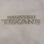 NFL HOUSTON TEXANS NEUTRAL MEN'S DROP SHOULDER FLEECE PULLOVER HOODIE (TAUPE)