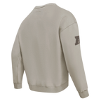NFL HOUSTON TEXANS NEUTRAL MEN'S DROP SHOULDER FLC CREWNECK (TAUPE)