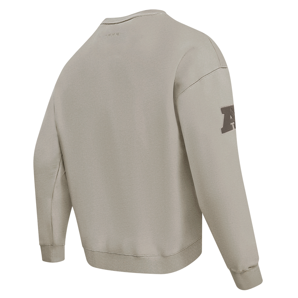 NFL HOUSTON TEXANS NEUTRAL MEN'S DROP SHOULDER FLC CREWNECK (TAUPE)
