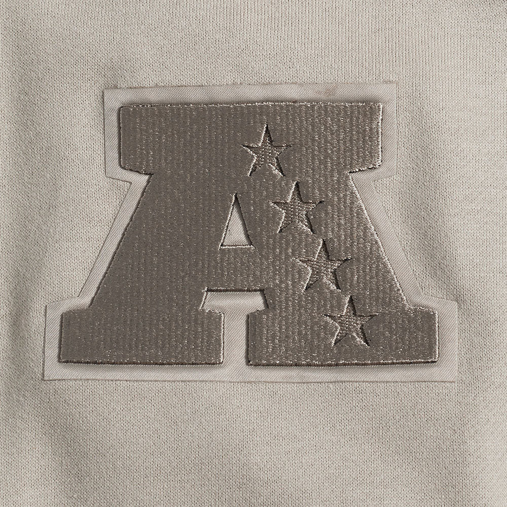 NFL HOUSTON TEXANS NEUTRAL MEN'S DROP SHOULDER FLC CREWNECK (TAUPE)