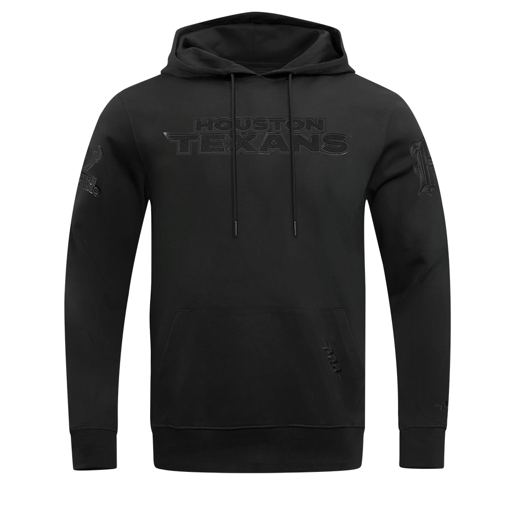 NFL HOUSTON TEXANS TRIPLE BLACK CHANDAIL À CAPUCHON EN MAILLE DOUBLE POUR HOMME (NOIR)