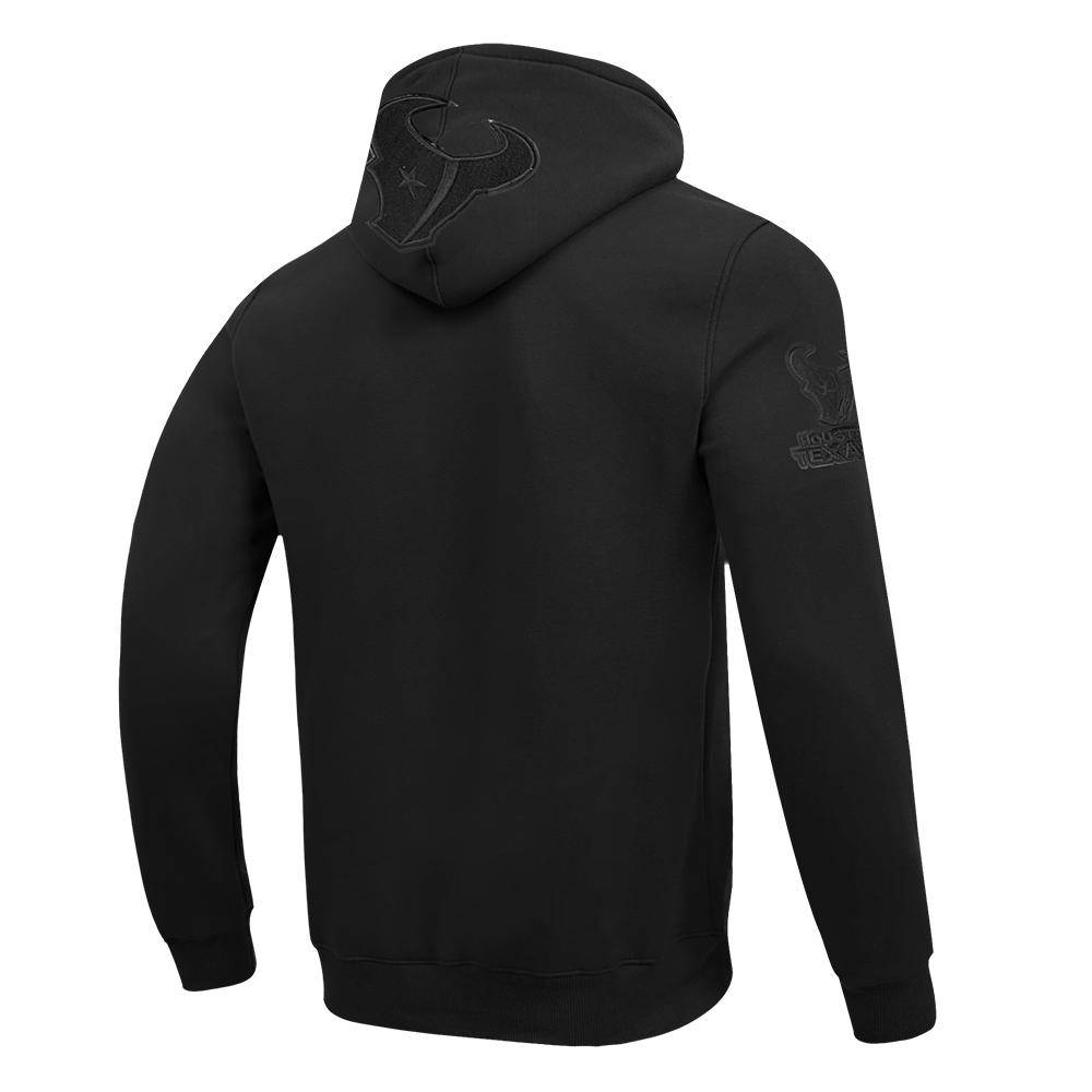 NFL HOUSTON TEXANS TRIPLE BLACK CHANDAIL À CAPUCHON EN MAILLE DOUBLE POUR HOMME (NOIR)