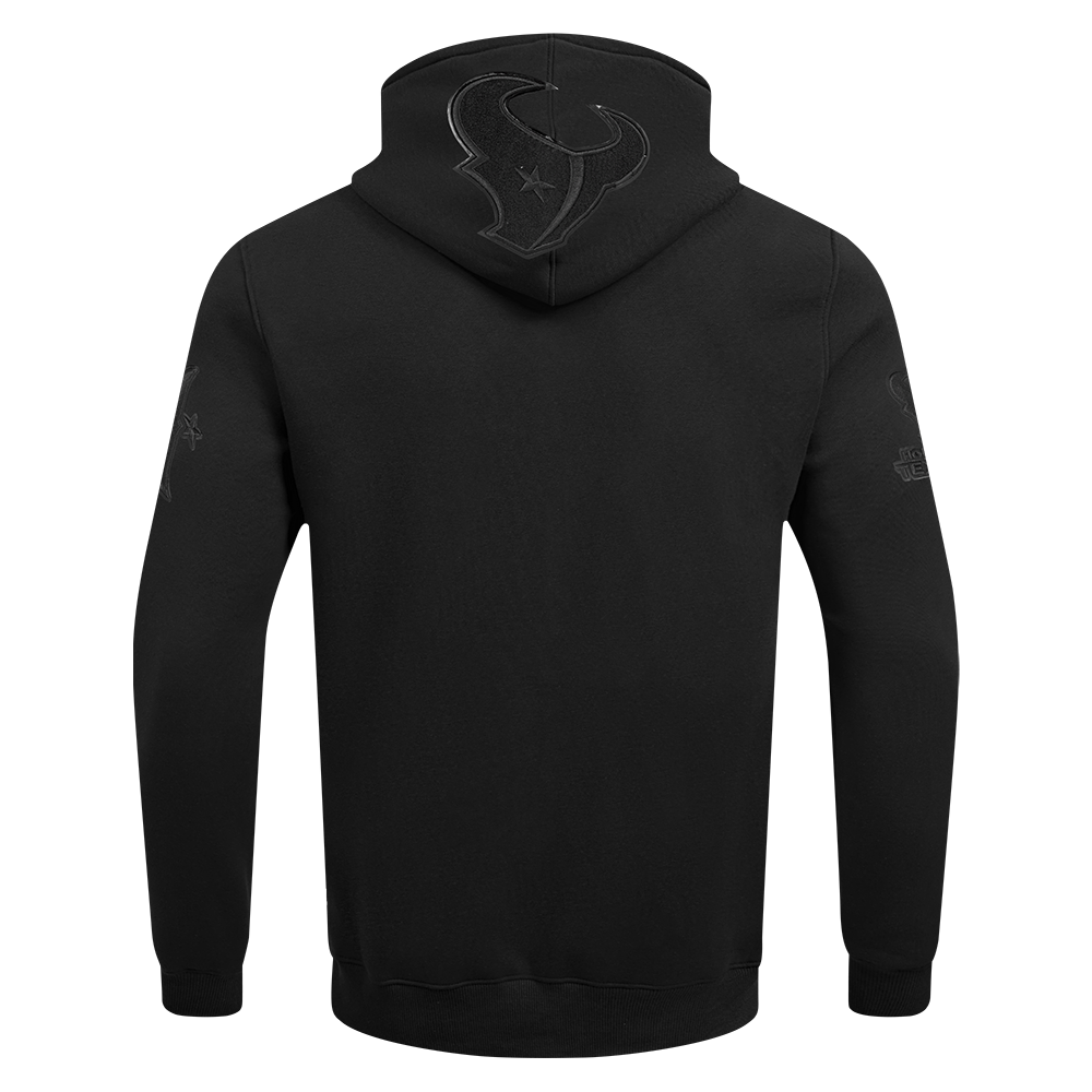 NFL HOUSTON TEXANS TRIPLE BLACK CHANDAIL À CAPUCHON EN MAILLE DOUBLE POUR HOMME (NOIR)