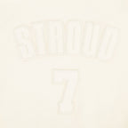 NFL HOUSTON TEXANS CJ STROUD #7 NEUTRAL PNN MEN'S PULLOVER HOODIE (EGGSHELL)