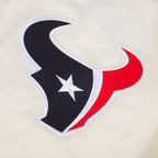 NFL HOUSTON TEXANS RETRO CLASSICS BLOUSON EN SATIN POUR HOMME (COQUILLE D'ŒUF/NOIR)