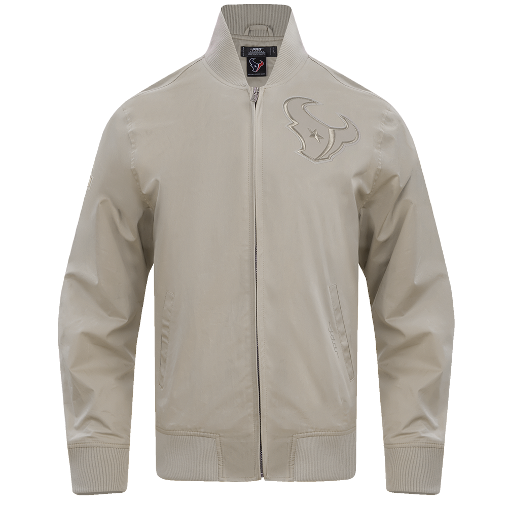 NFL HOUSTON TEXANS NEUTRAL MEN'S  MEN'S TWILL JACKET (TAUPE)