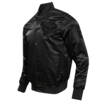 NFL HOUSTON TEXANS TRIPLE BLACK MEN'S SATIN JACKET (BLACK MEN'S)