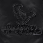 NFL HOUSTON TEXANS TRIPLE BLACK MEN'S SATIN JACKET (BLACK MEN'S)