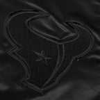 NFL HOUSTON TEXANS TRIPLE BLACK MEN'S SATIN JACKET (BLACK MEN'S)