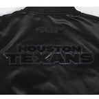 NFL HOUSTON TEXANS TRIPLE BLACK MEN'S SATIN JACKET (BLACK MEN'S)