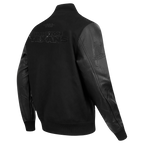 NFL HOUSTON TEXANS TRIPLE BLACK BLOUSON COLLÉGIAL EN LAINE POUR HOMME (NOIR DE JAIS HOMME)