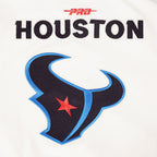 NFL HOUSTON TEXANS BLOUSON PRO GAME DAY EN MAILLE DOUBLE POUR HOMME (COQUILLE D'ŒUF/TAUPE/COQUILLE D'ŒUF)