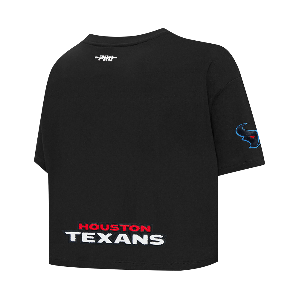 NFL HOUSTON TEXANS CJ STROUD #7 CLASSIC PNN WOMEN'S SJ BOXY TEE (BLACK)