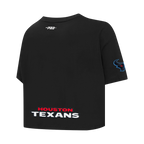 NFL HOUSTON TEXANS CJ STROUD #7 CLASSIC PNN WOMEN'S SJ BOXY TEE (BLACK)