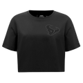 NFL HOUSTON TEXANS TRIPLE BLACK SINGLE JERSEY BOXY TEE (TRIPLE BLACK)