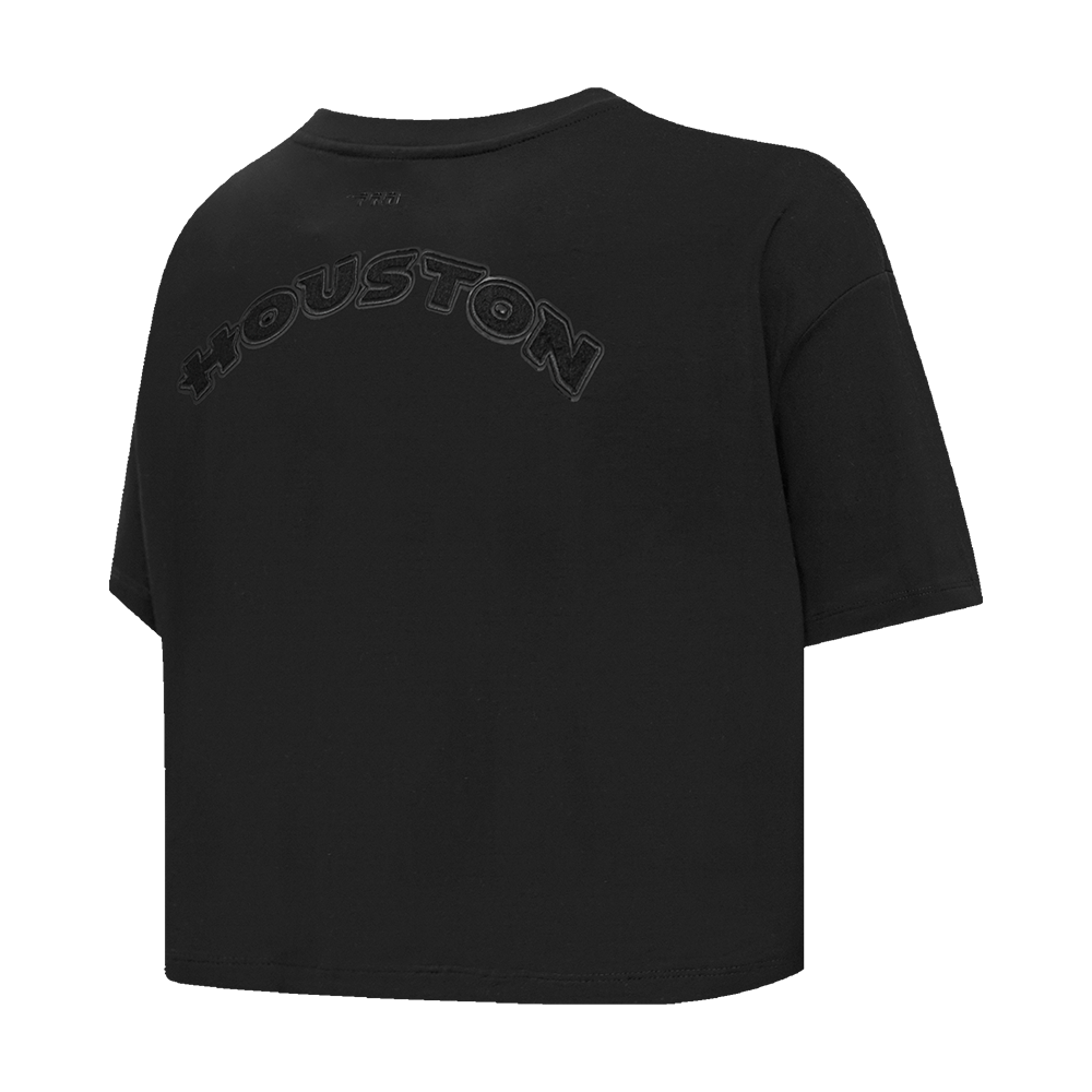 NFL HOUSTON TEXANS TRIPLE BLACK SINGLE JERSEY BOXY TEE (TRIPLE BLACK)