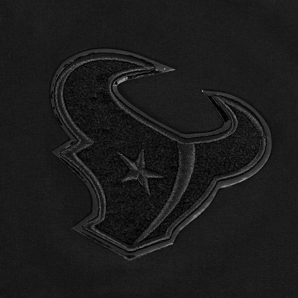 NFL HOUSTON TEXANS TRIPLE BLACK SINGLE JERSEY BOXY TEE (TRIPLE BLACK)