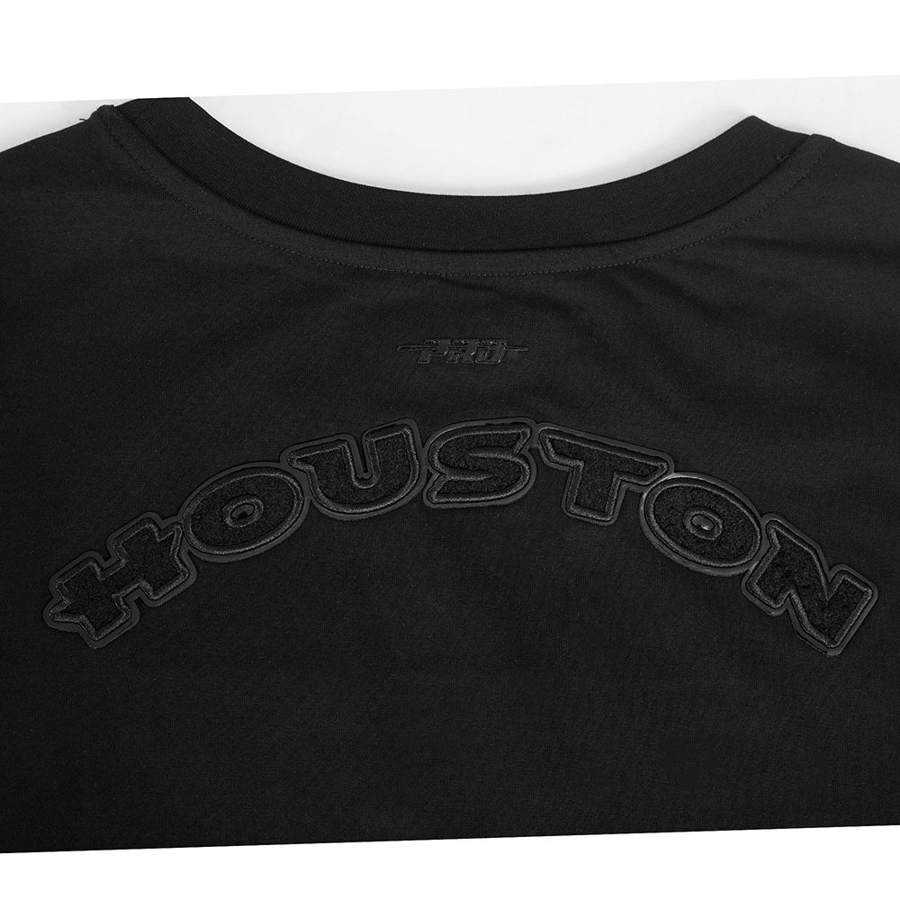 NFL HOUSTON TEXANS TRIPLE BLACK SINGLE JERSEY BOXY TEE (TRIPLE BLACK)