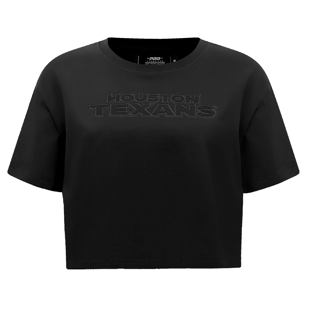 NFL HOUSTON TEXANS NEUTRAL WOMEN'S BOXY TEE (BLACK)