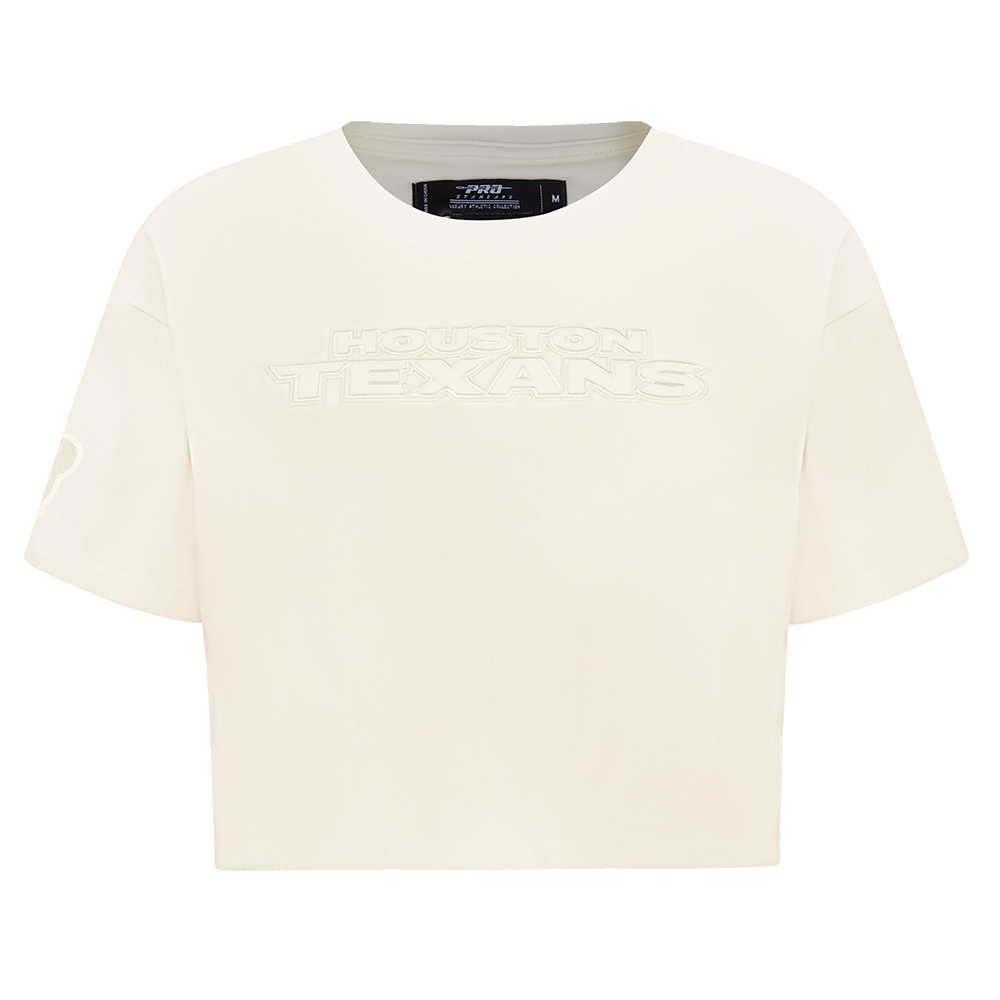NFL HOUSTON TEXANS NEUTRAL WOMEN'S BOXY TEE (EGGSHELL)