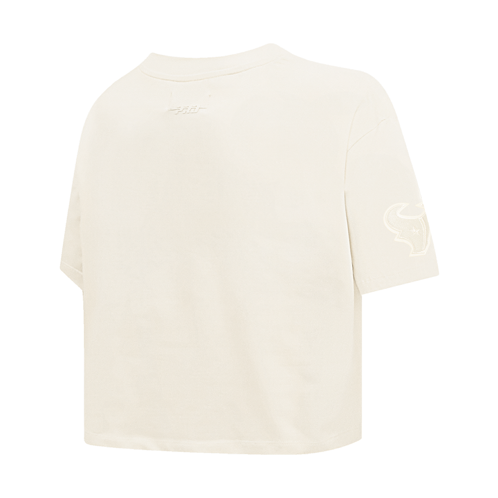 NFL HOUSTON TEXANS NEUTRAL T-SHIRT À COUPE CARRÉE POUR FEMME (COQUILLE D'ŒUF)