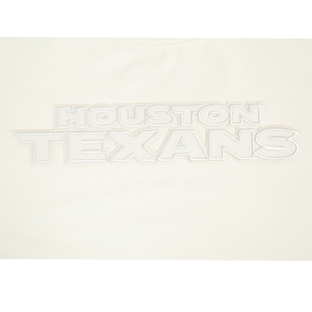 NFL HOUSTON TEXANS NEUTRAL T-SHIRT À COUPE CARRÉE POUR FEMME (COQUILLE D'ŒUF)