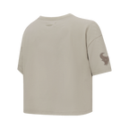 NFL HOUSTON TEXANS NEUTRAL T-SHIRT EN JERSEY SIMPLE À COUPE CARRÉE POUR FEMME (TAUPE)