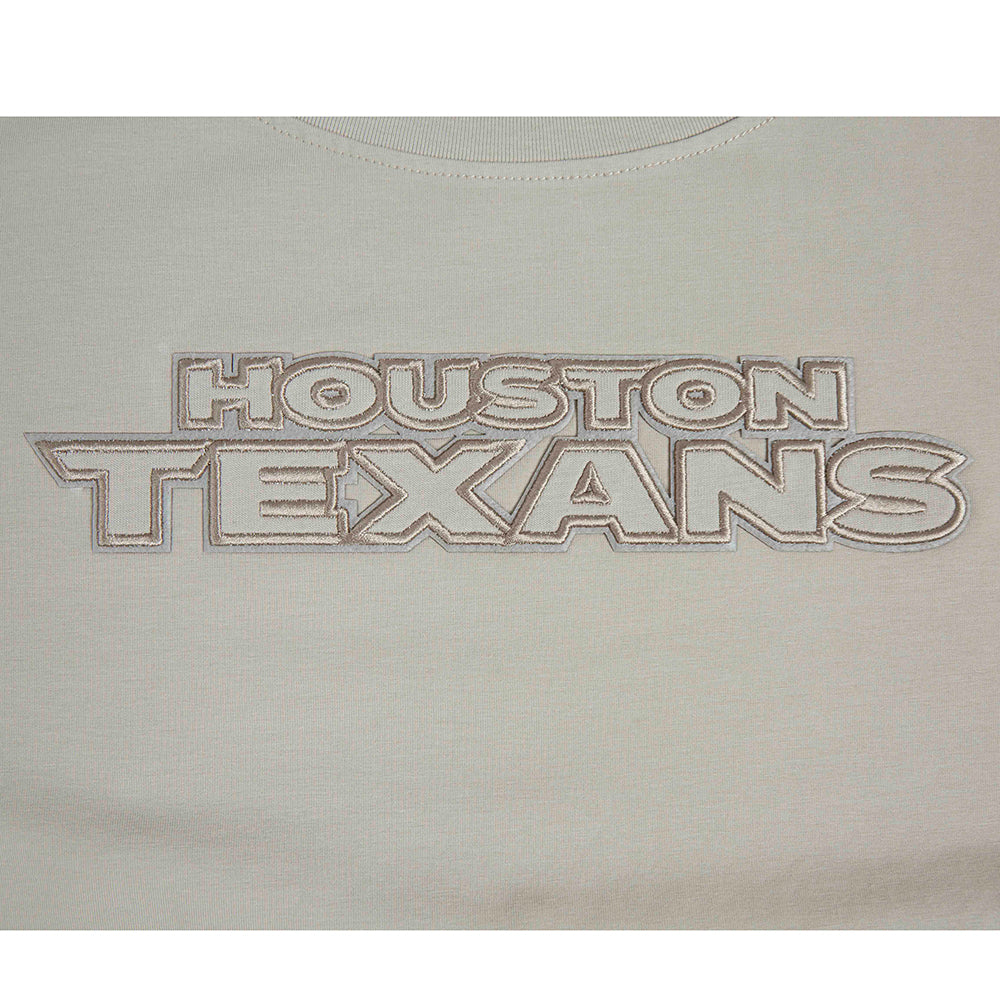 NFL HOUSTON TEXANS NEUTRAL T-SHIRT EN JERSEY SIMPLE À COUPE CARRÉE POUR FEMME (TAUPE)