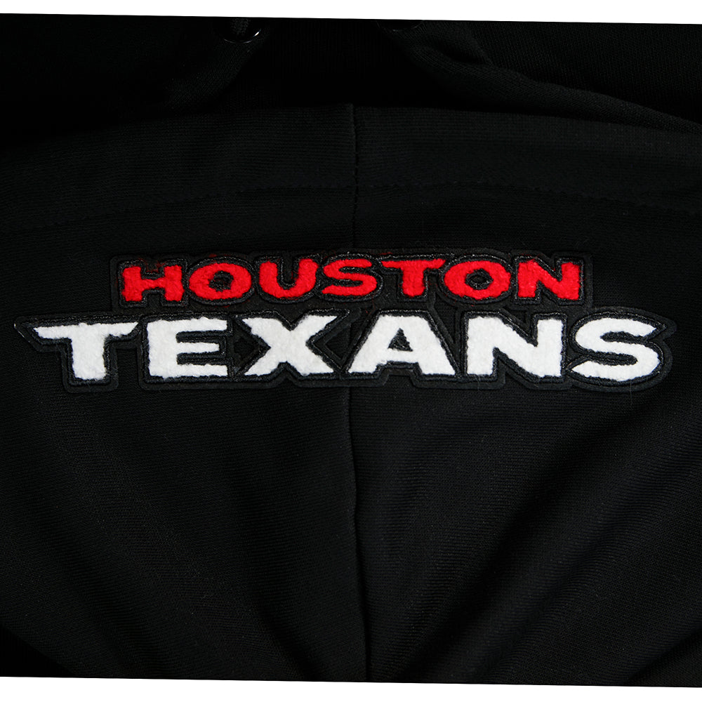 NFL HOUSTON TEXANS MASH UP CHANDAIL À CAPUCHON COURT EN MOLLETON CÔTELÉ POUR FEMME (NOIR)
