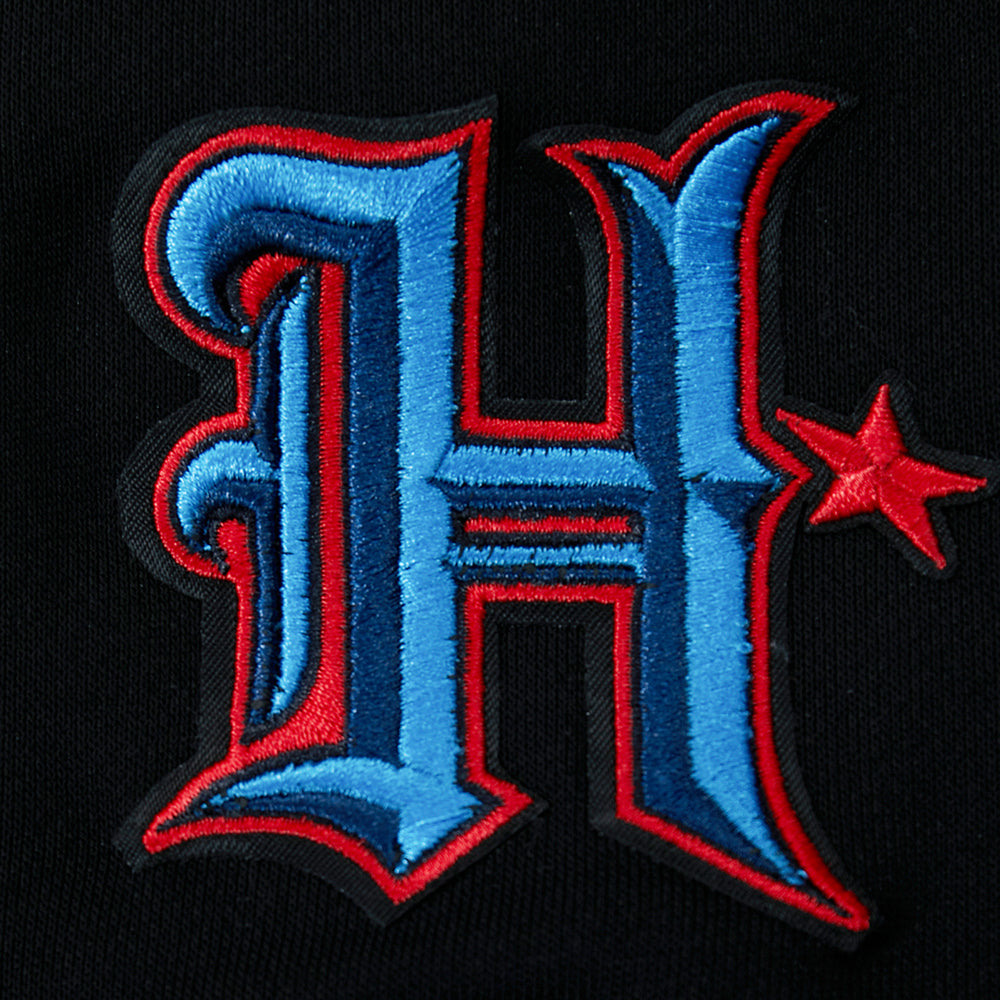 NFL HOUSTON TEXANS MASH UP CHANDAIL À CAPUCHON COURT EN MOLLETON CÔTELÉ POUR FEMME (NOIR)