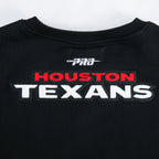 NFL HOUSTON TEXANS CJ STROUD #7 CLASSIC PNN WOMEN'S FLC CREWNECK (BLACK)