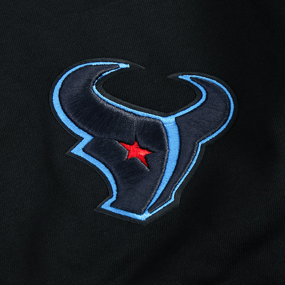 NFL HOUSTON TEXANS CJ STROUD #7 CLASSIC PNN WOMEN'S FLC CREWNECK (BLACK)